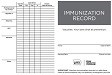 Standard immunization Parent Record (White 4 x 6)