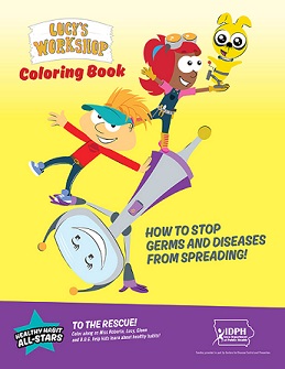 Image of the Healthy Habits All-Star coloring book. 