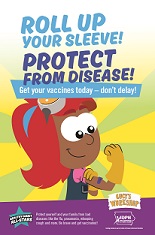 Roll Up Your Sleeve, Protect From Disease Poster