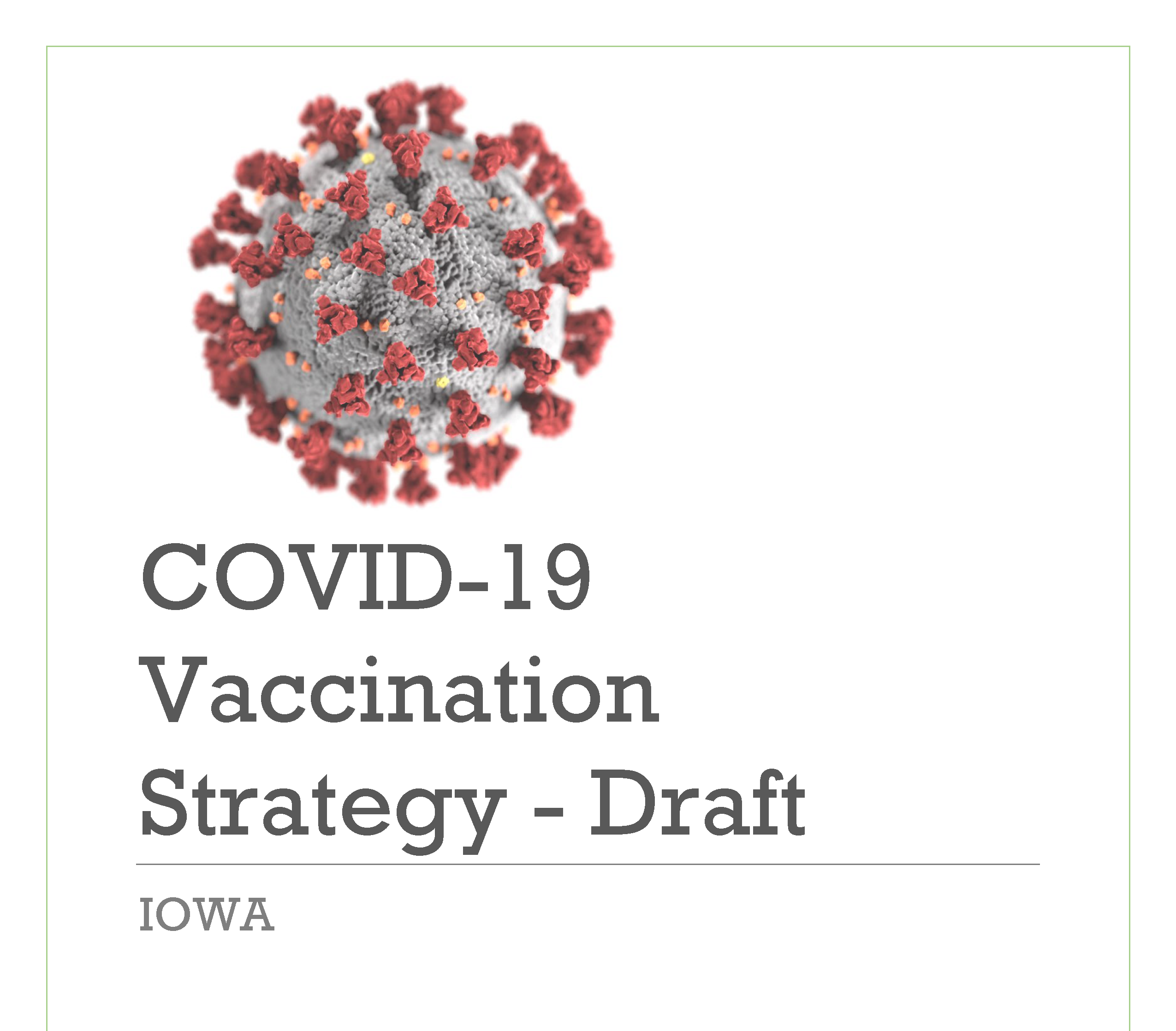 Vaccine Strategy Cover Page graphic